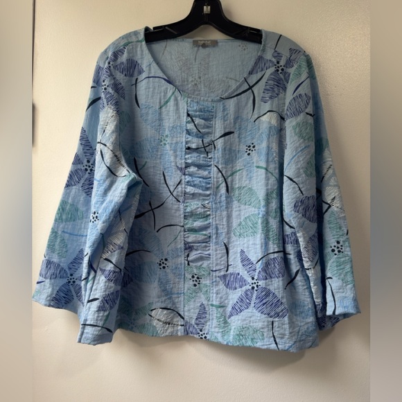 Habitat Light Blue Floral Blouse - Picture 2 of 9
